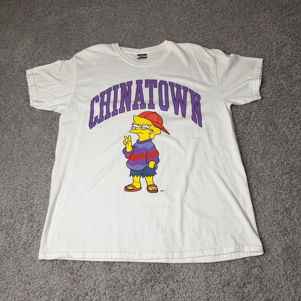 Chinatown Market The Simpsons Lisa Simpson White Graphic T-Shirt Large